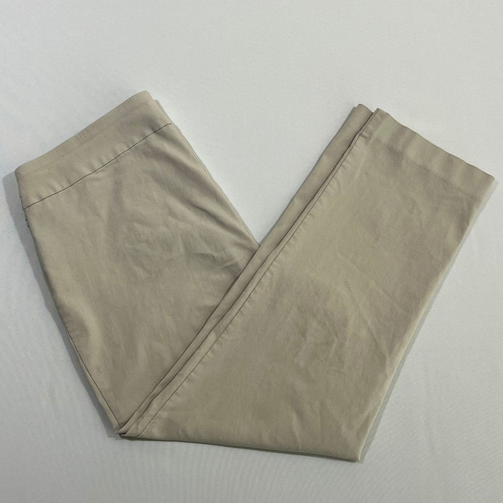 JM Collection Pull On Trousers Pants Straight Leg Tan Office Career Women PXL